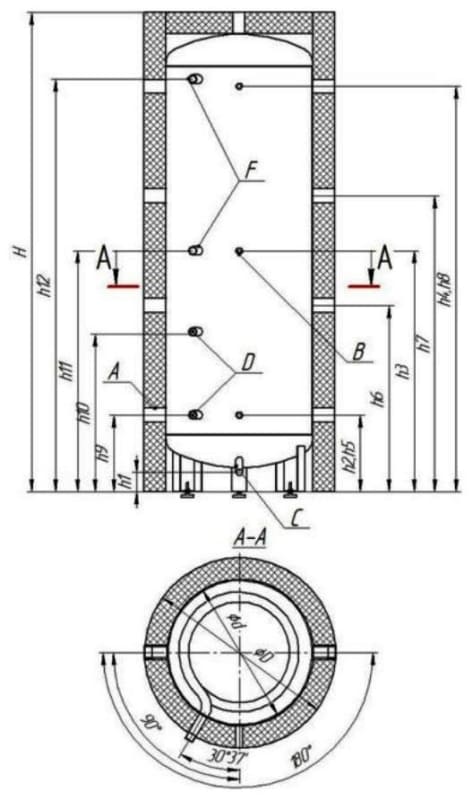 Схема акумулюючої ємності Candle Tank SP